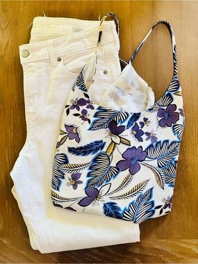 LOFT Floral Racerback Tank Top - Size Large